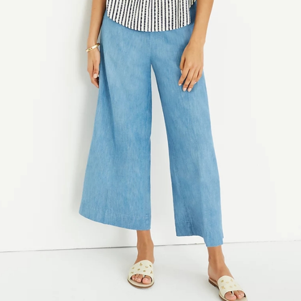 Madewell Chambray Huston Crop Pants